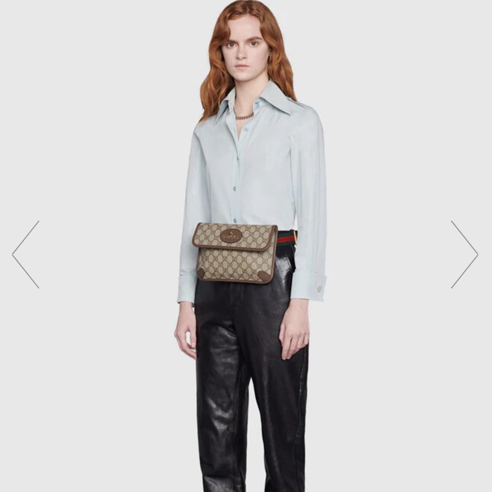Gucci Mini Bag in Beige and Brown with GG Pattern - Picture 8 of 11